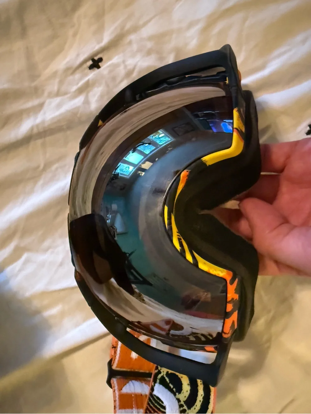 Oakley Black Goggles with Orange Accent